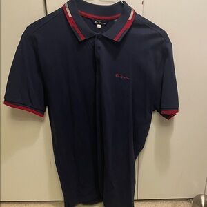 Ben Sherman Dark Blue Polo with Red and Gray Trim